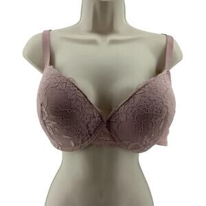 Laura Ashley Pink Lace Nylon Blend Stretch Underwire Bra Women's 40D